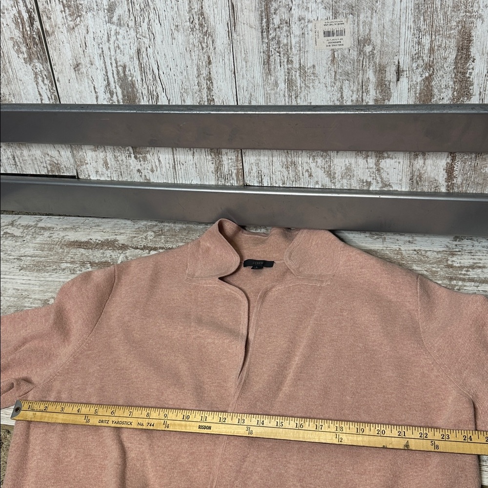 J.Crew Eloise Sweater-Blazer Women’s Size L Blush Pink Merino Wool Blend - Picture 9 of 10
